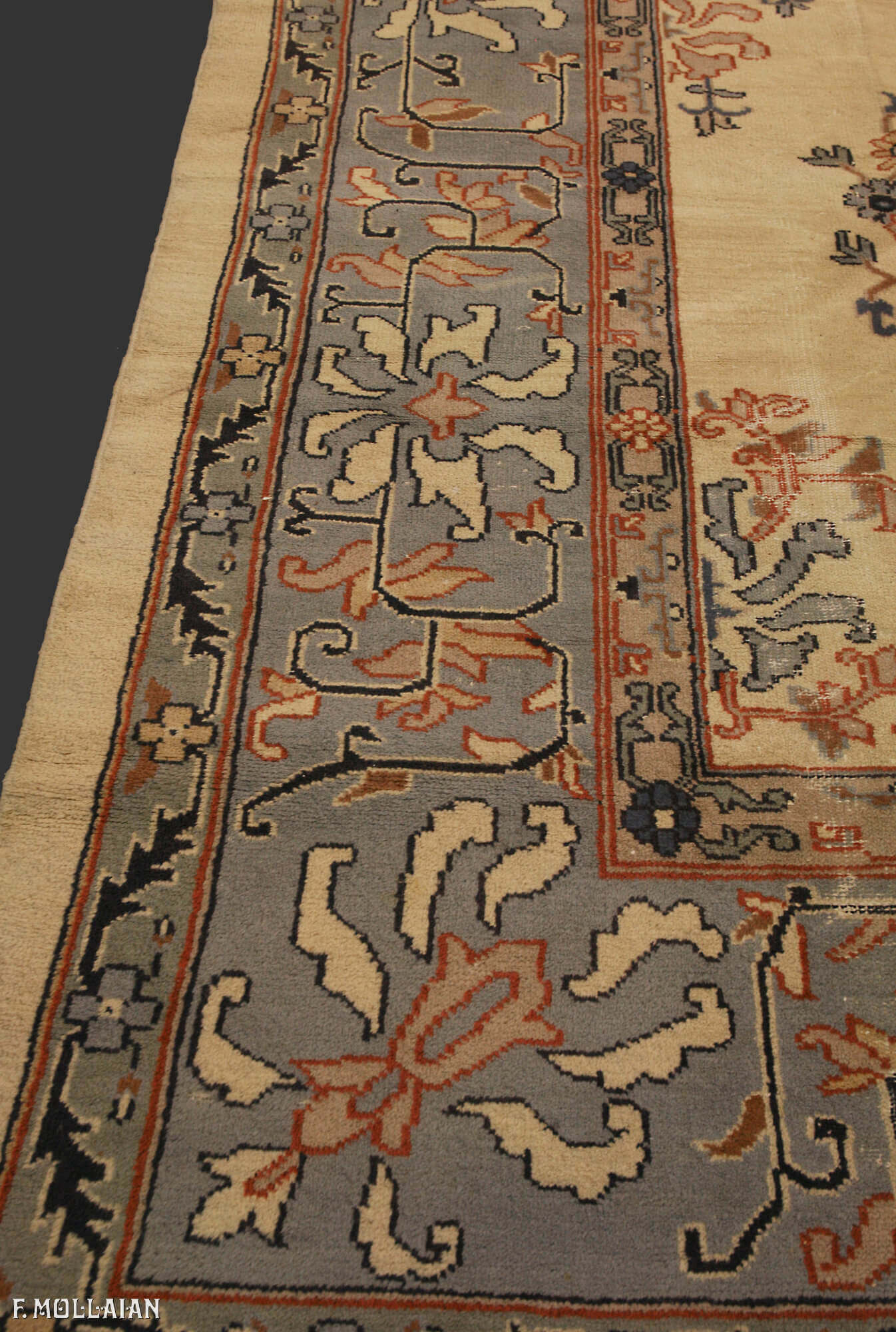 Antique Turkish Izmir Carpet n°:40995833